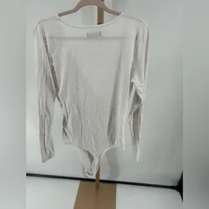 Abercrombie & Fitch Soft A&F Cozy Wrap Bodysuit Long Sleeve XL White thumbnail 7