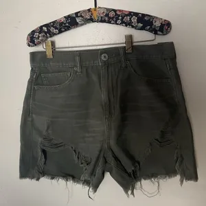 American Eagle Women’s Highest Rise Mom Shorts Sz 8 (29W) Green Y2K Festival NWT thumbnail 3