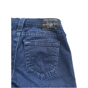 TRUE RELIGION MISTY STEEL PANEL Womens‎ JEANS Low Rise Y2K Skinny Straight Sz 26 thumbnail 7