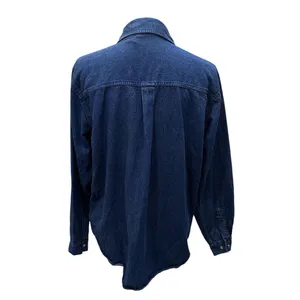 VTG Cabin Creek Long Sleeve Button‎ Up Blue Denim Jeans Shirt Womens Size Large thumbnail 6