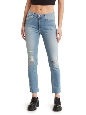 NWT Mother Mid Rise Dazzler Ankle Fray in Weekend Kitten Stretch Jeans 26 thumbnail 12