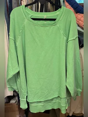 NWOT Free People FP Movement One To Beat Pullover - Voltage Green - Small thumbnail 8