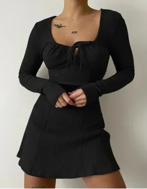 Wild Fable Long Sleeve Dress with a Bow thumbnail 1