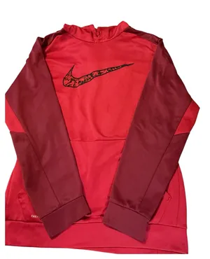 Nike Therma-FIT Men's XL Red & Maroon Camo Swoosh Pullover Hoodie Sweatshirt thumbnail 1