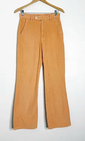 Levi’s Math Club Flare Corduroy Pants Peach 27 High Rise Wide Leg thumbnail 1