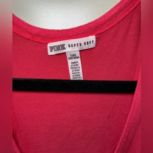 PINK Victoria's Secret Coral Lace-Up Tank Top thumbnail 3