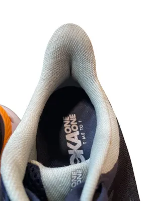 Hoka One Clifton 7 wms blue orange walking running sneakers sz 8.5D SKU 10-351 thumbnail 10