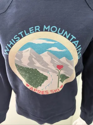 J. Crew Whistler Mountains Apres Ski Crewneck Sweatshirt XS thumbnail 6