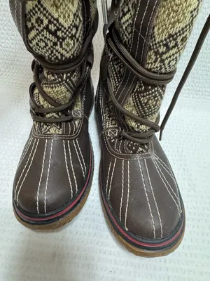 Pajar 63 women’s Brown Patterned Lace-Up Winter Boots snow 7. - 71/2 thumbnail 7