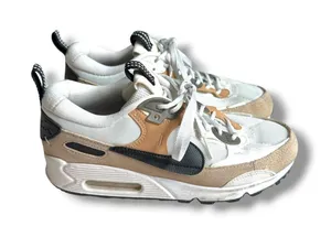 Nike Air Max 90 Futura Womens 7.5 White Tan Black Sneakers Shoes DM9922-002 thumbnail 1