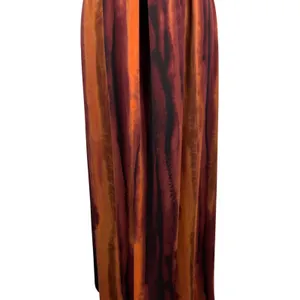 90s Y2K Babydoll Maxi‎ Dress 10 Moody Orange Empire Waist Fairy Grunge Slinky thumbnail 9