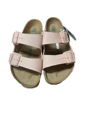 Birkenstock Arizona Vegan Textile Sandals in Soft Pink Canvas Rose thumbnail 2
