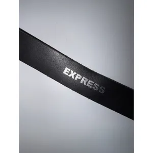 Express Black Leather‎ Black Rhinestone Buckle Cowboy Western Belt Women's Sz S thumbnail 5