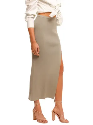 Bec and Bridge Versailles Knit Split Midi Skirt thumbnail 3