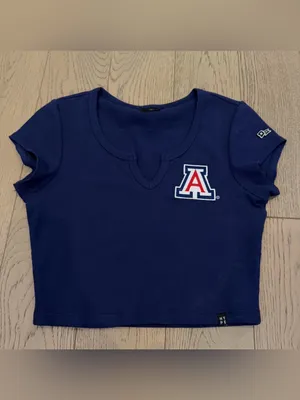 Hype And Vice Arizona Wildcats Womens Navy Blue Cali Short Sleeve T-Shirt S thumbnail 2