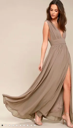 Lulus Heavenly Hues Maxi Dress - Taupe thumbnail 1