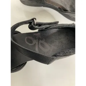 OTBT Companion Black Leather Mary Jane Wedge Shoes 8M 17F935‎ thumbnail 8