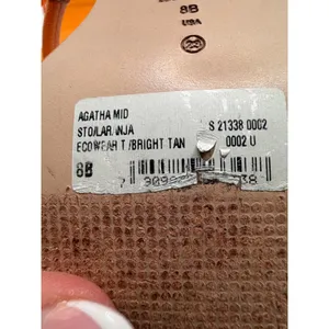 Schutz Agatha Sandal Women 8 Orange Strappy Slip On Kitten Heel Square Toe thumbnail 11