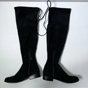 A New Day Black Faux Suede Over-the-Knee Boots thumbnail 6