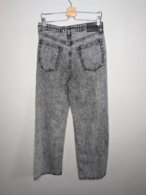 Rag and Bone Featherweight Logan High-Rise Wide-Leg Jeans Slate Grey Size 28 thumbnail 2