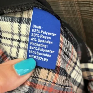 Cara Santana x Apt 9 Plaid Pant High Rise Wide Pants 14 thumbnail 9