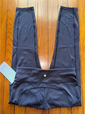 Lululemon Invigorate With Pockets High Rise 25” Black Size 10 NWT thumbnail 2