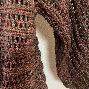 Tribal Brown Sweater XL Open‎ Knit Forest Fairy Autumn Fall Bohemian Boho Hippie thumbnail 5