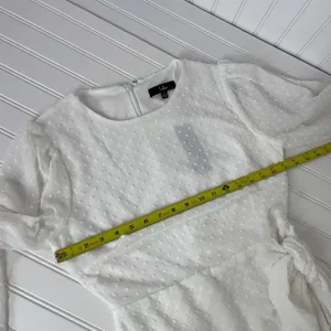 Lulus Much Love White Swiss Dot Tie Front Long Sleeve Mini Dress Small NWT thumbnail 12