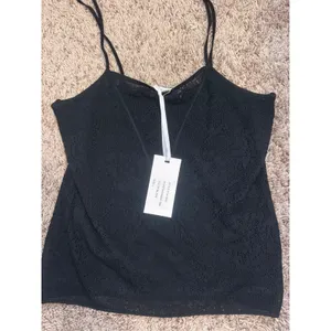 Torn by Ronny Kobo Cami Black‎ Open Knit Lace Tank Top Sleeveless Tank Large NWT thumbnail 6