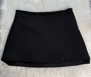 Zara Black Faux Wrap Mini Skort thumbnail 1