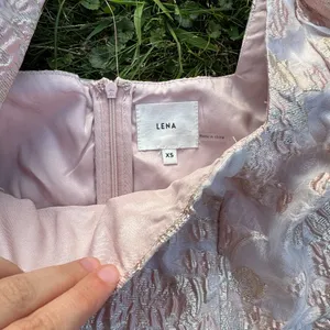 Davina Jacquard Babydoll Mini Dress - Blush thumbnail 5