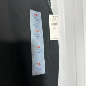 Old Navy Pixie Pants Women 14 Tall Black High-Rise Never-Fade Slim Trousers Work thumbnail 3