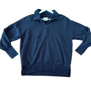 Abercrombie & Fitch Soft A&F black quarter zip oversized sweater M thumbnail 2