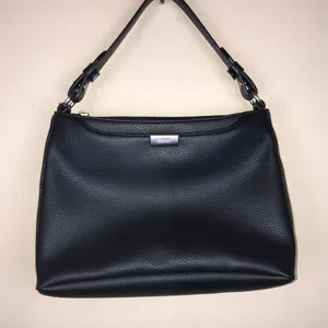 Esprit VTG Y2K Faux Leather Vegan Small Black Carry Hand Bag thumbnail 12