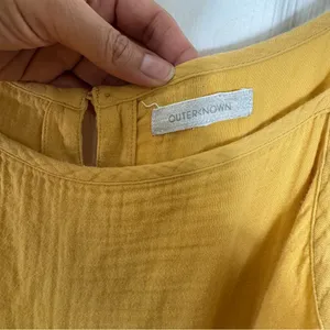 Outerknown Yellow Gauze Jumpsuit Organic‎ Cotton Relaxed Small thumbnail 4