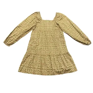 Universal Thread‎ XS Prairie Smocked Floral Long Sleeve Tiered Mini Dress NWT thumbnail 2