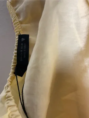 Zara Pastel Yellow Modal Blend Maxi Dress Open Tie Back Smocked Waist Medium thumbnail 5