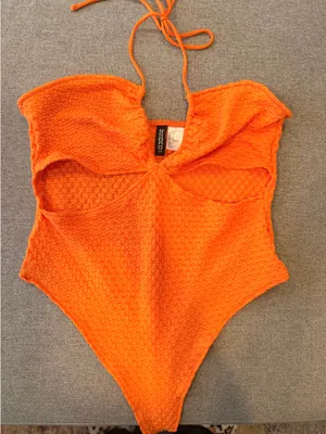 H&M Orange Halter Bodysuit thumbnail 1