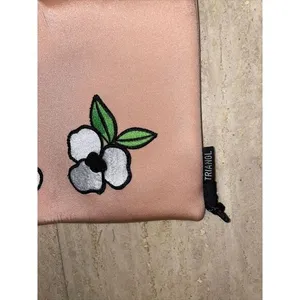Triangl Neoprene Swim Bag Embroidered Floral Drawstring Orange‎ thumbnail 4