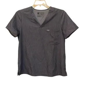 FIGS Catarina One Pocket Scrub Top Graphite‎ Medium Medical Healthcare Nurse thumbnail 2