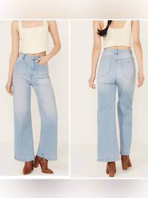 Rolla’s high rise wide leg sailor jeans organic cotton light wash 26 NWOT thumbnail 3
