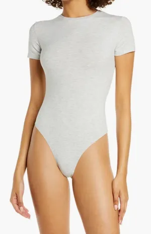 SKIMS T-Shirt Bodysuit Beige Small EUC thumbnail 1