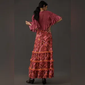 Farm Rio Shirred Tiered Maxi Skirt thumbnail 3
