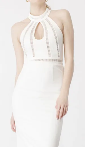 Bardot White High Keyhole Neck Sleeveless Dress Size Small NWOT thumbnail 1
