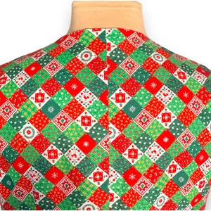 Vintage Christmas Patchwork Vest Handmade Red Green Quilt Holiday Cottagecore thumbnail 8