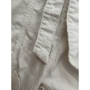 Avec Les Filles‎ Denim Utility Romper Size Medium White Belted Short Sleeve thumbnail 3