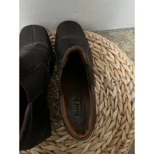 NWOB Josef Seibel Square Toe Chelsea Slip on Mid Calf Brown Leather Boots 9/9.5 thumbnail 3
