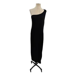 Free‎ People Beach Saturday Night Out One Shoulder Midi Dress Black Large thumbnail 3