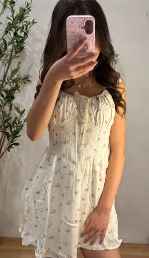 Le Lis Cream Floral Corset-Style Mini Dress thumbnail 1