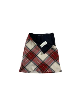 Abercrombie & Fitch Plaid Mini Skirt XS Red Cream Tartan Preppy Holiday thumbnail 2